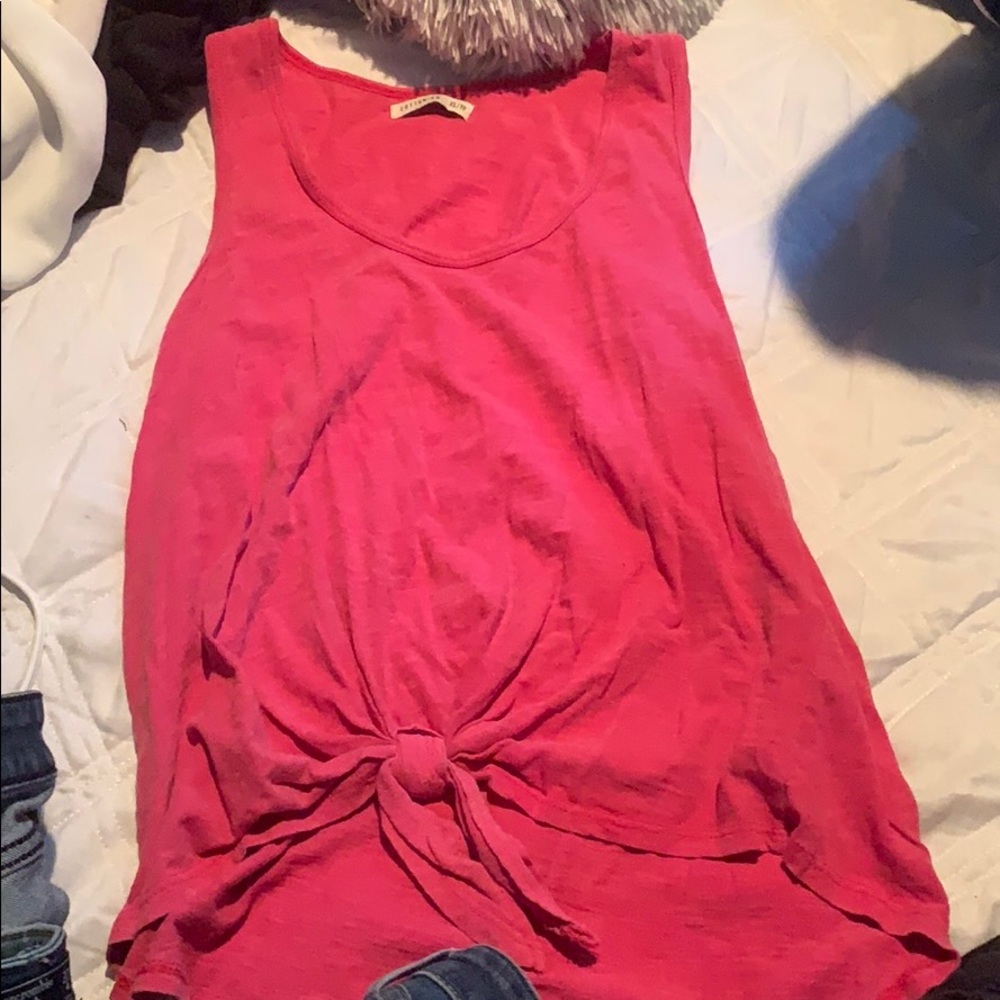 cotton on light red tanktop